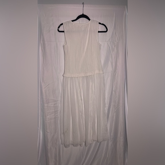 Free People Twice As Nice Maxi Tunic Top White Buttondown Sleeveless (XS) NWOT - Picture 7 of 9